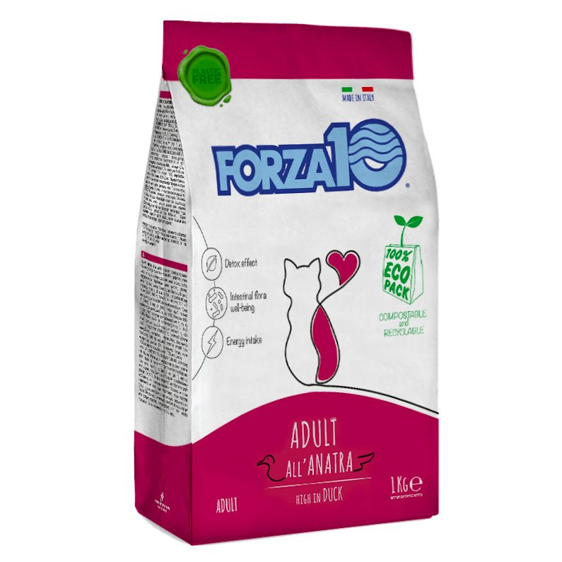 Корм сухой Forza10 Maintenance ADULT c уткой , для взрослых кошек ведущих домашний образ жизни, 1 кг #1