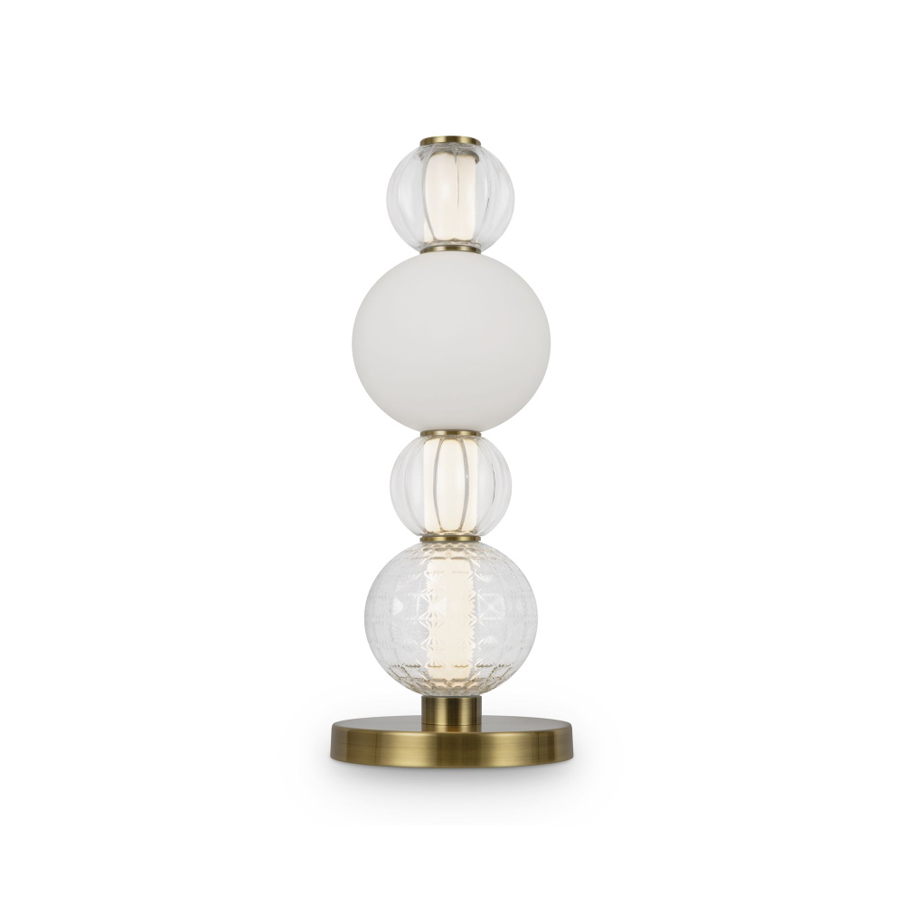 Светильник светодиодный настольный - стеклянные шары,необычная дизайнерская лампа,интерьерный прикроватный #1
