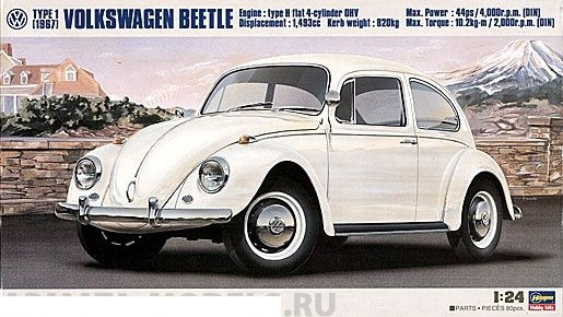 Сборная модель Hasegawa 21203 Автомобиль VOLKSWAGEN BEETLE 1967 1/24 #1