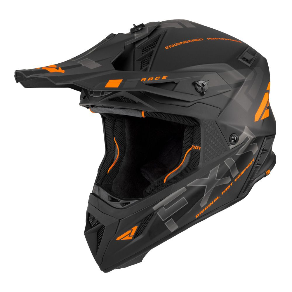 FXR Шлем для снегохода, цвет: черный, оранжевый, размер: L #1