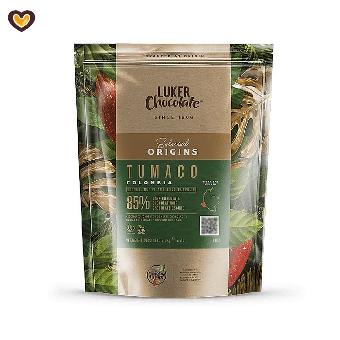 Шоколад горький LUKER Tumaco 85% пак 2,5кг (ЛУКЕР, Колумбия, Fino-de-Aroma, Bean-to-bar)  #1