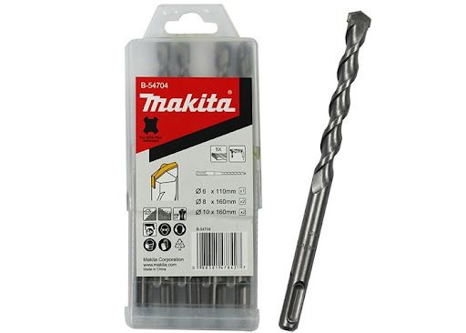 Набор буров SDS-Plus Centering Tip, 5 шт (6x110x1, 8x160x2,10x160x2) Makita B-54704 #1