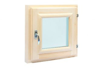 Окно для бани Оконный блок 300х300 Осина #1
