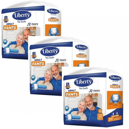 Liberty Adult Premium Подгузники-трусы для взрослых Medium 3 упаковки по 10шт.  #1