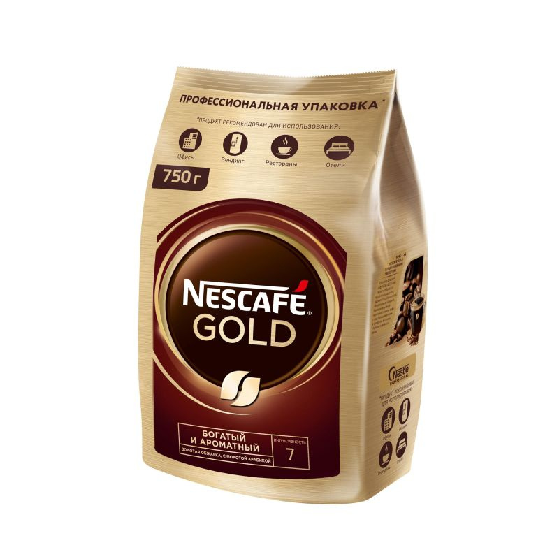 Кофе Nescafe Gold раств.субл.750г пакет #1