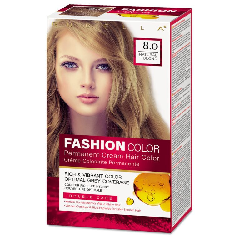 RUBELLA Fashion Color Краска для волос тон 8.0 Natural Blond 50мл #1