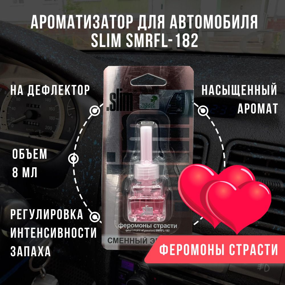 Ароматизатор для автомобиля (сменный блок) SLIM ФЕРОМОНЫ СТРАСТИ, на ...