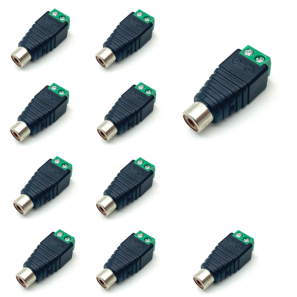 Разъем клеммная колодка - гнездо RCA (комплект 10 шт) - купить с ...