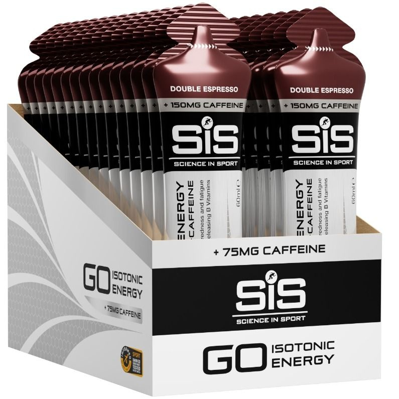 Гель питьевой SCIENCE IN SPORT (SiS) GO Energy 150mg caffeine 30 x 60 мл + кофеин, Двойной эспрессо  #1