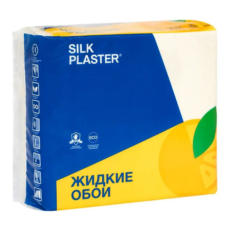SILK PLASTER Жидкие обои, 0.9 кг, желтый #1