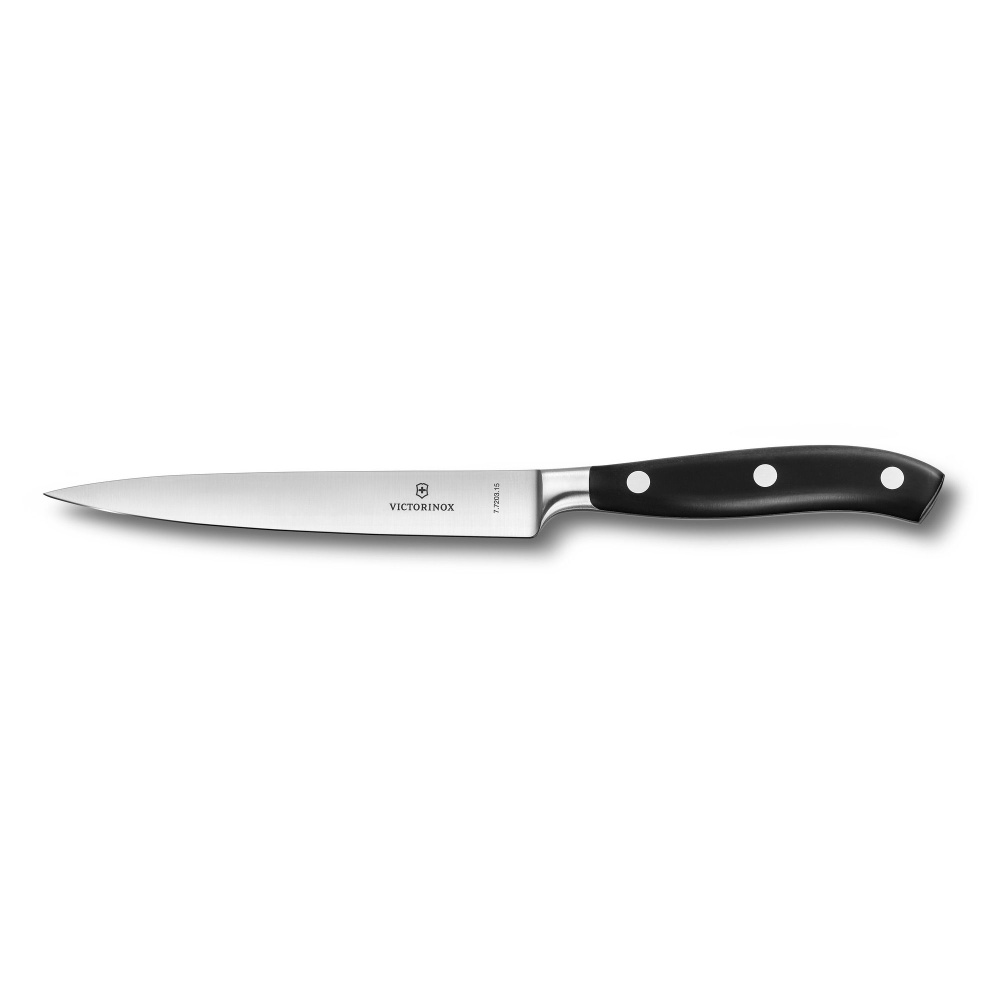 Нож разделочный VICTORINOX Grand Matre, кованый, с лезвием 15 см, чёрный, 7.7203.15G  #1