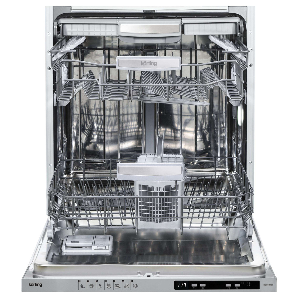 Встраиваемая посудомоечная машина Korting KDI 60488, полноразмерная, 13 комплектов, 7 программ, защита #1