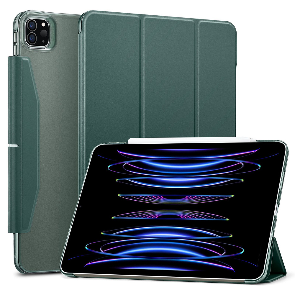 Чехол книжка ESR Ascend Trifold Case для iPad Pro 11 (2022 / 2021) - Forest Green, зеленый  #1