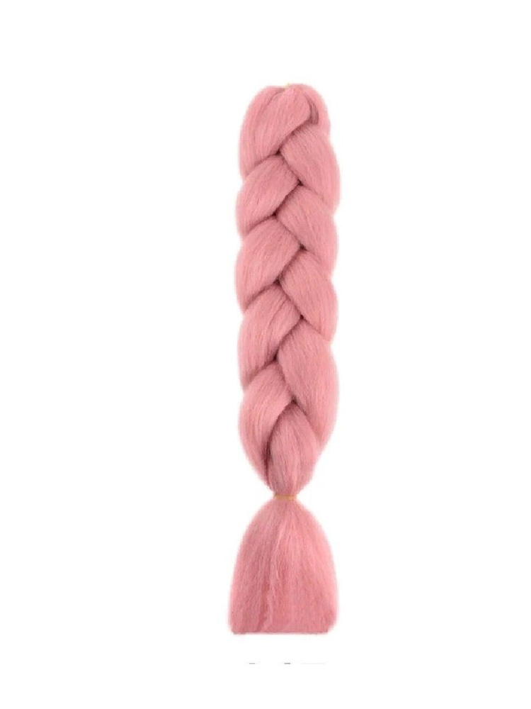 Канекалон для волос 60 см, темно-розовый #1