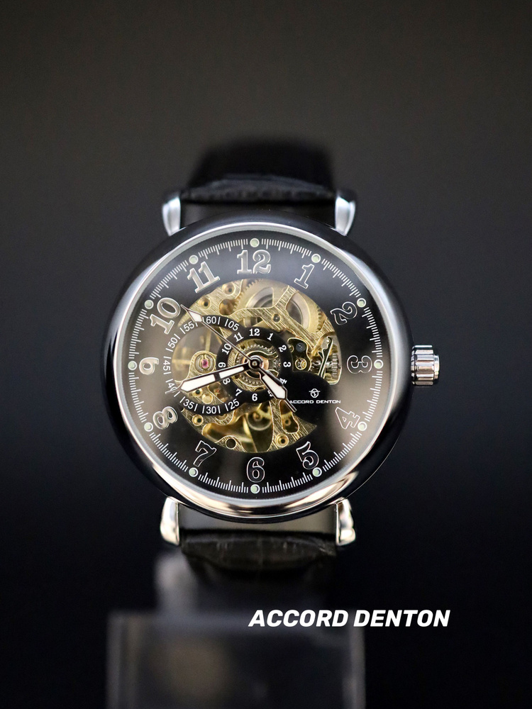 Часы наручные механические с автоподзаводом, ACCORD DENTON, подарок мужчине  #1