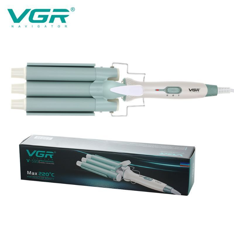 профессиональный стайлер VGR V-595 тройная плойка, стайлер для завивки волос, волна, для женщин, 90 Вт, #1