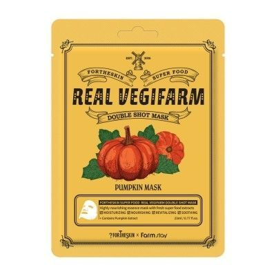 FORTHESKIN Тканевая маска для лица с экстрактом центеллы азиатской Super Food Real Vegifarm Double Shot #1