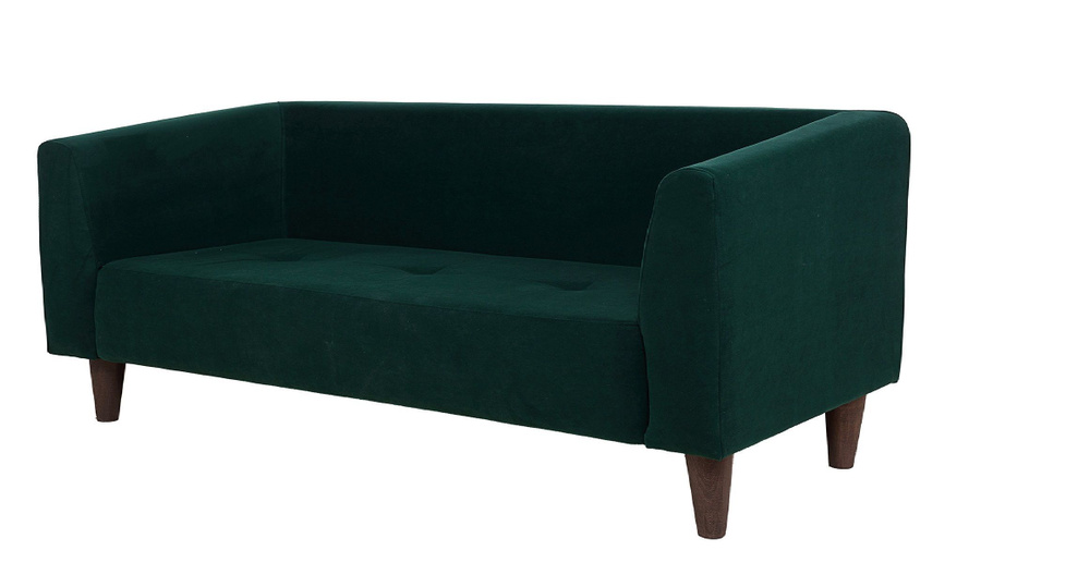 Петролюкс Прямой диван, механизм Нераскладной, 160х67х77 см,зеленый, темно-зеленый  #1
