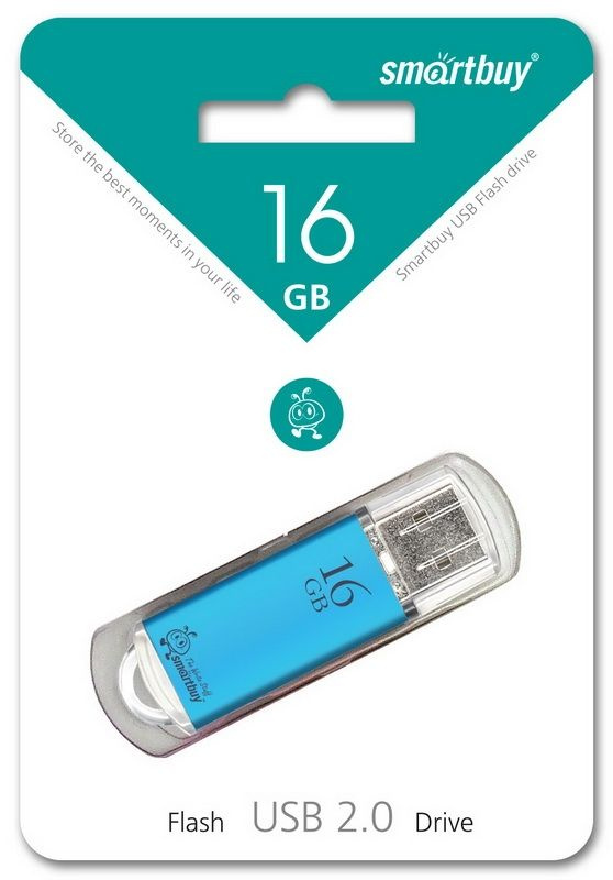 USB флешка 16Gb SmartBuy V-Cut blue USB 2.0 #1