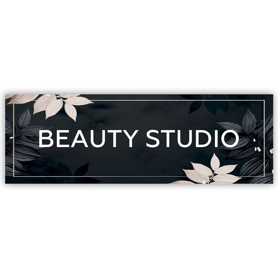Табличка, на дверь, в салон красоты, BR. BEAUTY ROOM, Beauty studio, 30x10 см  #1