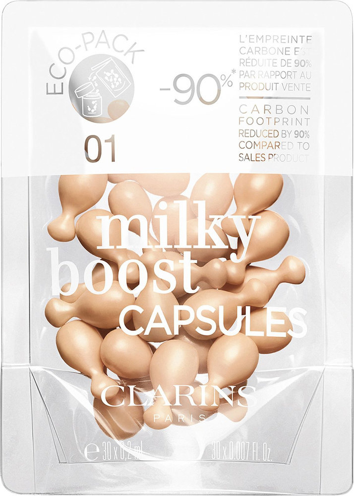 Тональный флюид для лица Clarins Milky Boost Capsules рефилл 01, в капсулах, 30 шт х 0,2 мл  #1