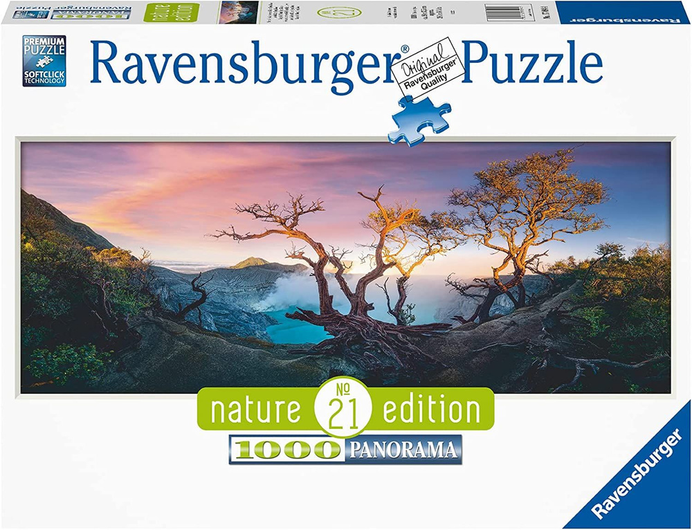 Пазл Ravensburger 1000 деталей, элементов: Серное озеро на горе Иджен, Ява  #1