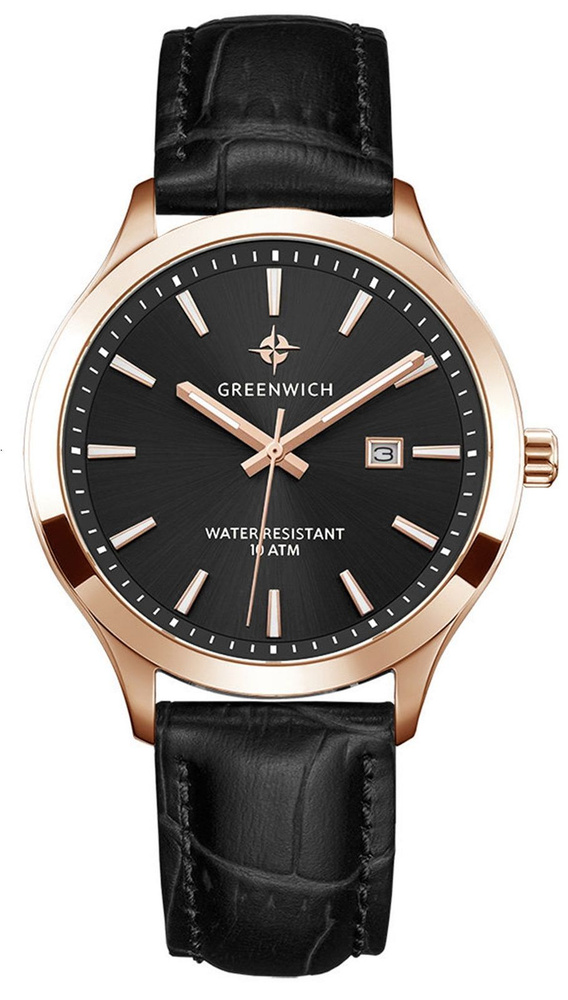 Мужские английские водонепроницаемые часы Greenwich Helm GW 041.41.31 с гарантией  #1