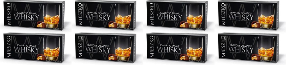 Конфеты шоколадные Mieszko Шоколад с виски, комплект: 8 упаковок по 180 г  #1