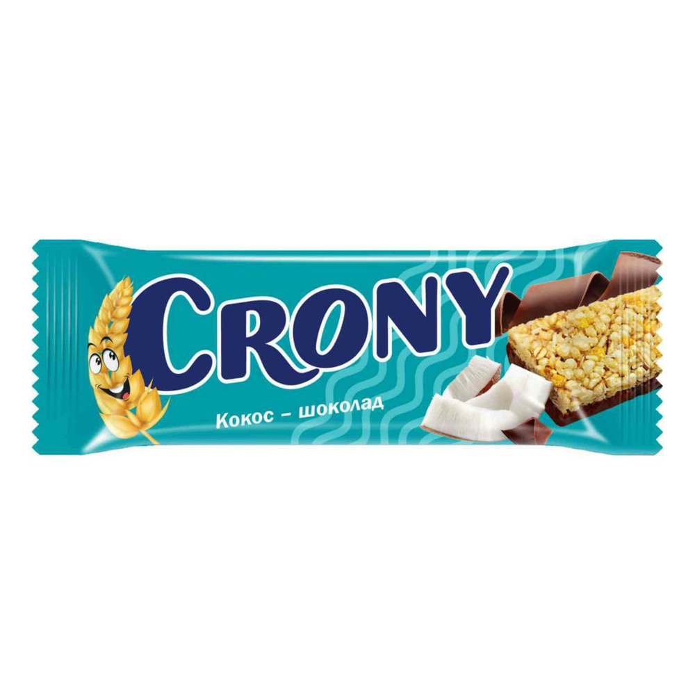 Батончик-мюсли Crony кокос-шоколад, комплект: 7 упаковок по 50 г  #1