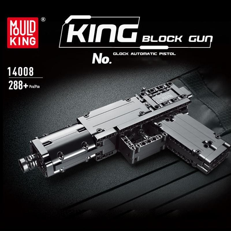 Конструктор для мальчика Mould King 14008 Пистолет Glock,288деталей,Рождественский подарок,Новогодний #1