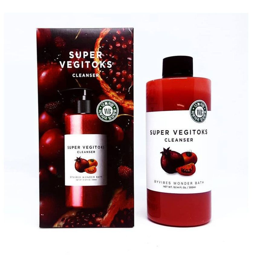 Очищающий детокс-гель Super Vegitoks Cleanser Red 300 мл #1