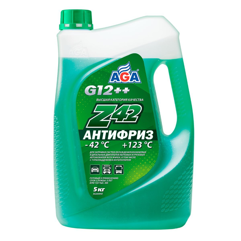 Антифриз AGA AGAZ42, зеленый, -42С, 5 кг, G-12+ #1