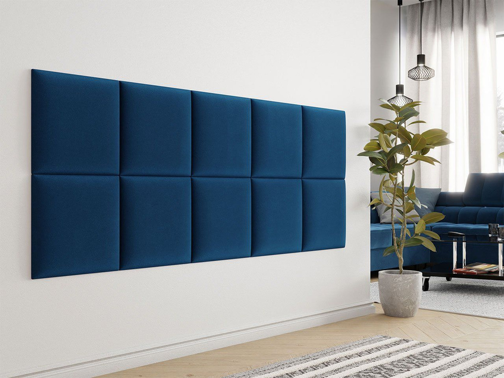 Мягкие стеновые панели Comfort blue 40х40 1шт 3см #1