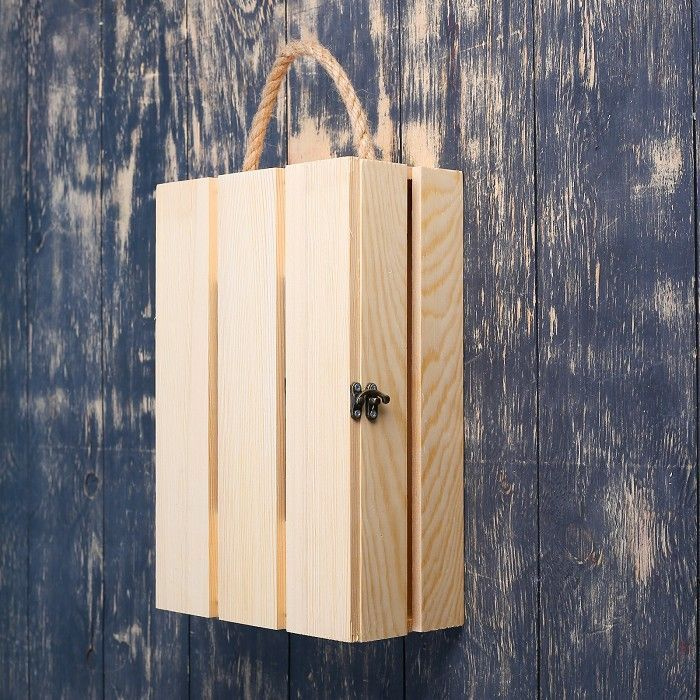 Подарочный ящик 30*20*10 см деревянный с откидной крышкой, с замком, ручка Дарим Красиво  #1