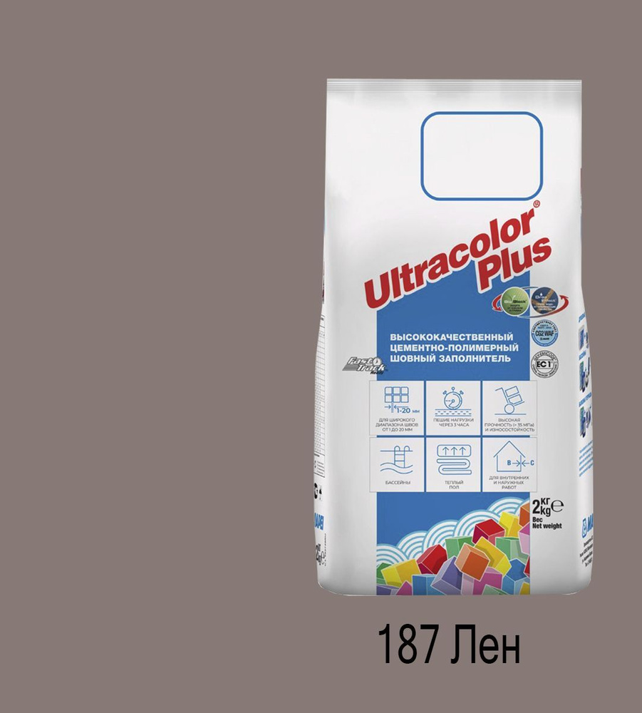 Затирка Mapei Ultracolor Plus №187 (Лен) #1