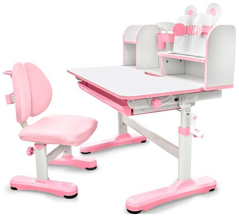 FunDesk Комплект парта + стул Трансформер Carezza Pink, 88х52х106 см #1