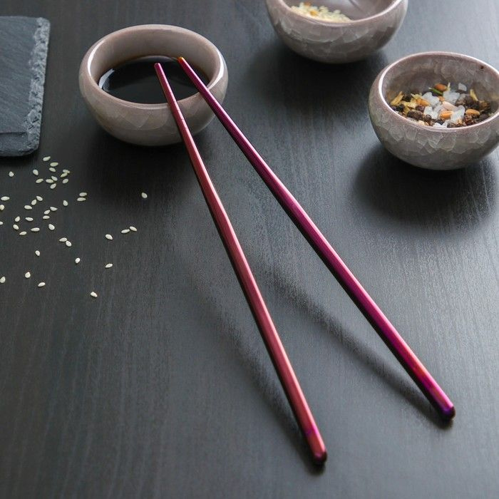 Палочки для суши КНР Bacchette, h 21 см, цвет фиолетовый #1