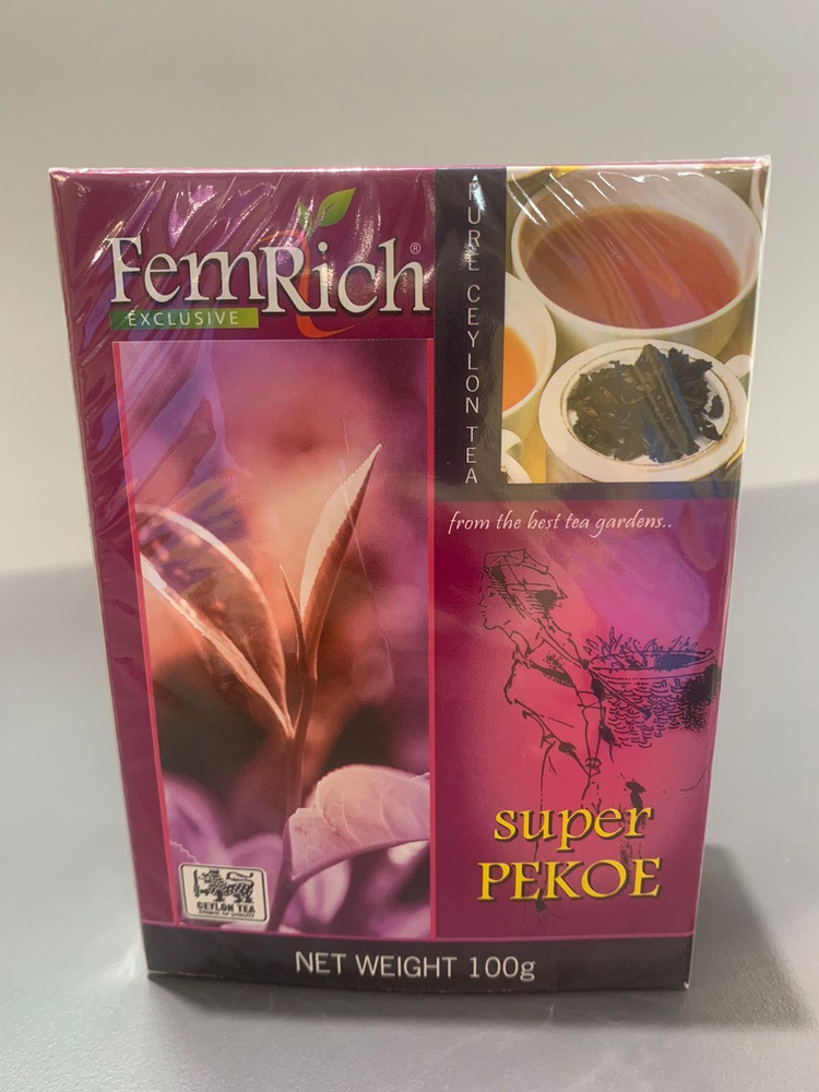 Чай листовой Super pekoe FemRich 100 гр #1