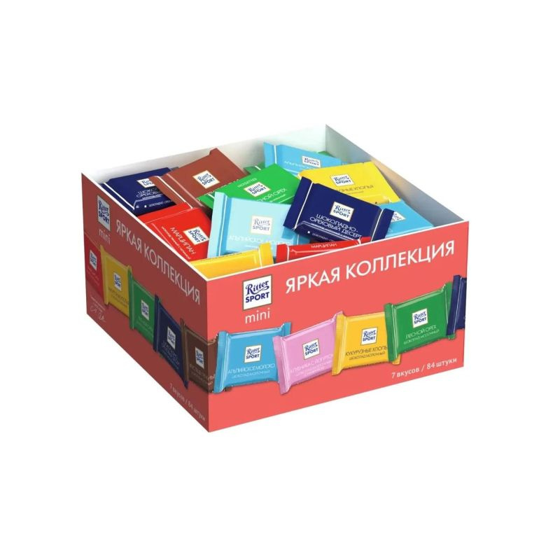 Шоколад Ritter sport мини-ассорти Bunter Mix (7вкусов) 84шт/уп #1