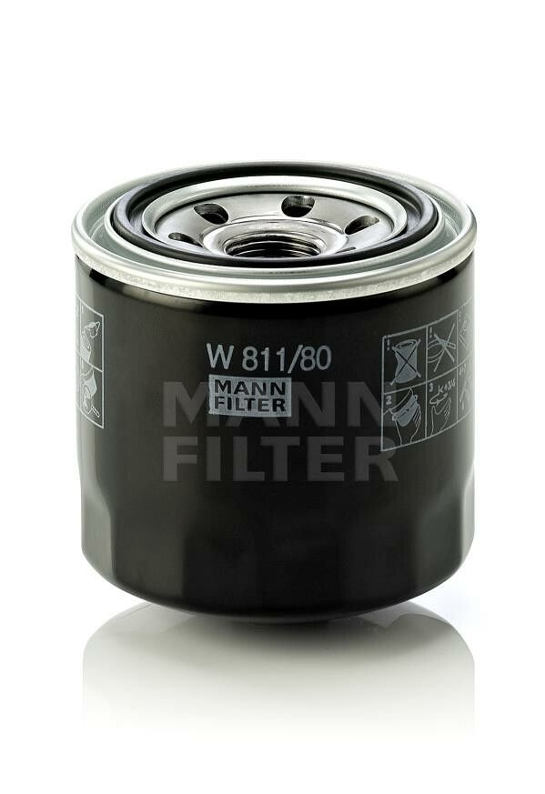 MANN FILTER Фильтр масляный арт. W811/80 #1