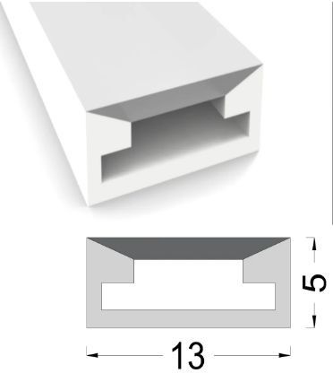 Силиконовая оболочка для светодиодной ленты 0513 S2 (13*5mm, psb 10mm) 5 м  #1