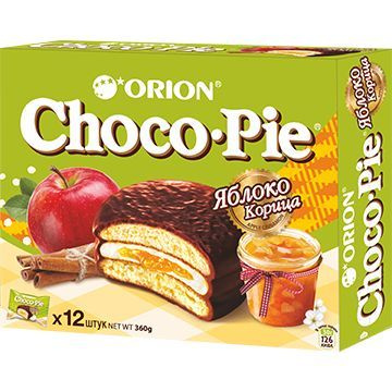 Печенье "ORION ChocoPie" Яблоко-Корица, 360г #1