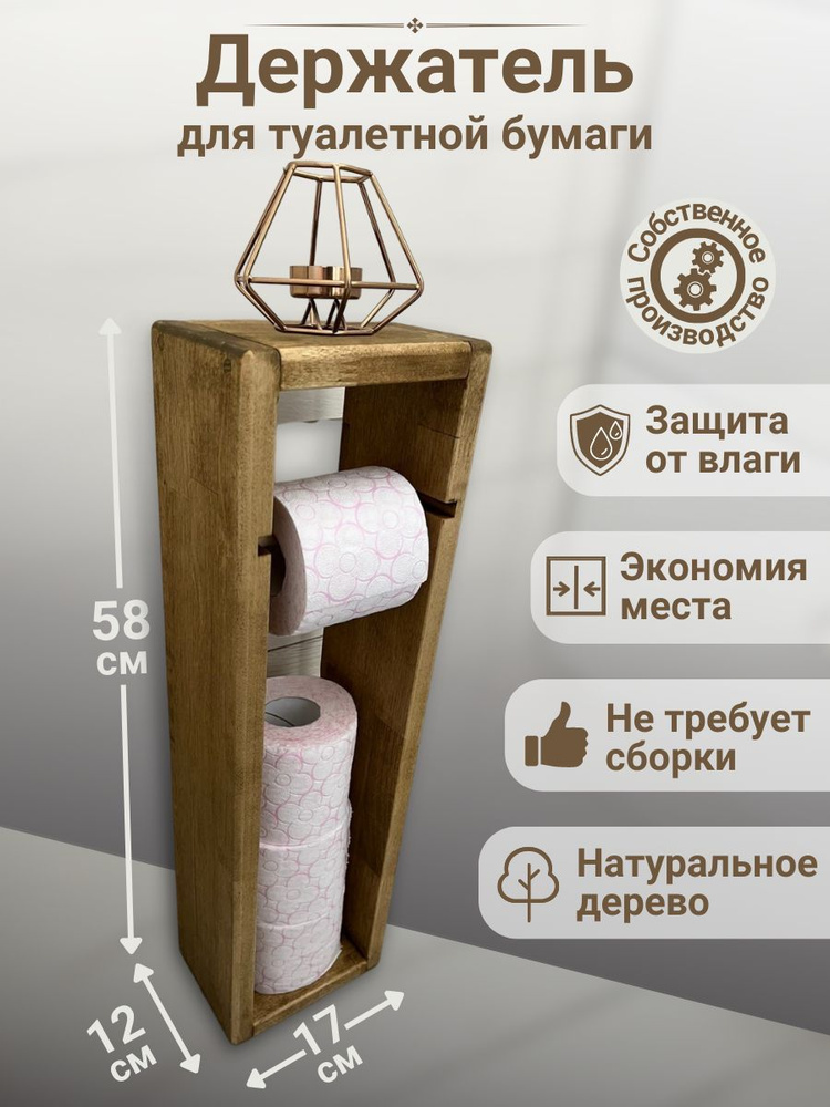 Напольный держатель для туалетной бумаги: деревянная и металлическая стойка для ершика и запасных рулонов, продукция Ikea