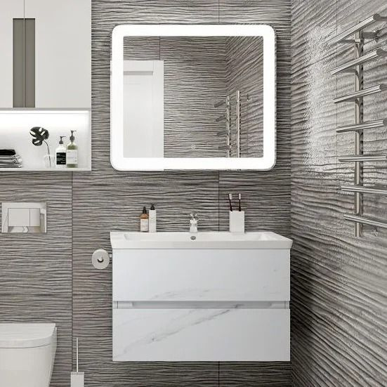 Мебель для ванной Art&Max Techno подвесная, 90, монти мрамор #1