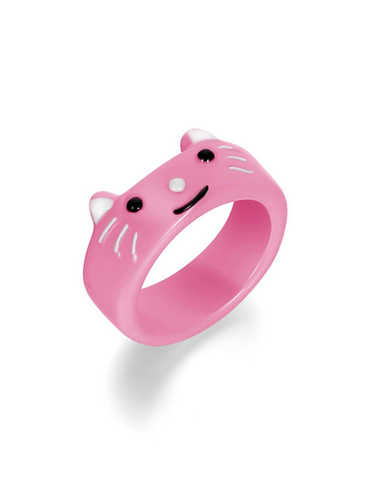 Кольцо женское бижутерия кошка из смолы украшение для девочек и подростков, детское колечко на палец #1