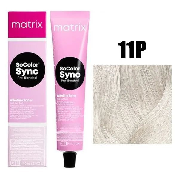 Matrix Тонирующая крем-краска для волос без аммиака SoColor Sync Pre-Bonded, 11P (11.9) ультра светлый #1