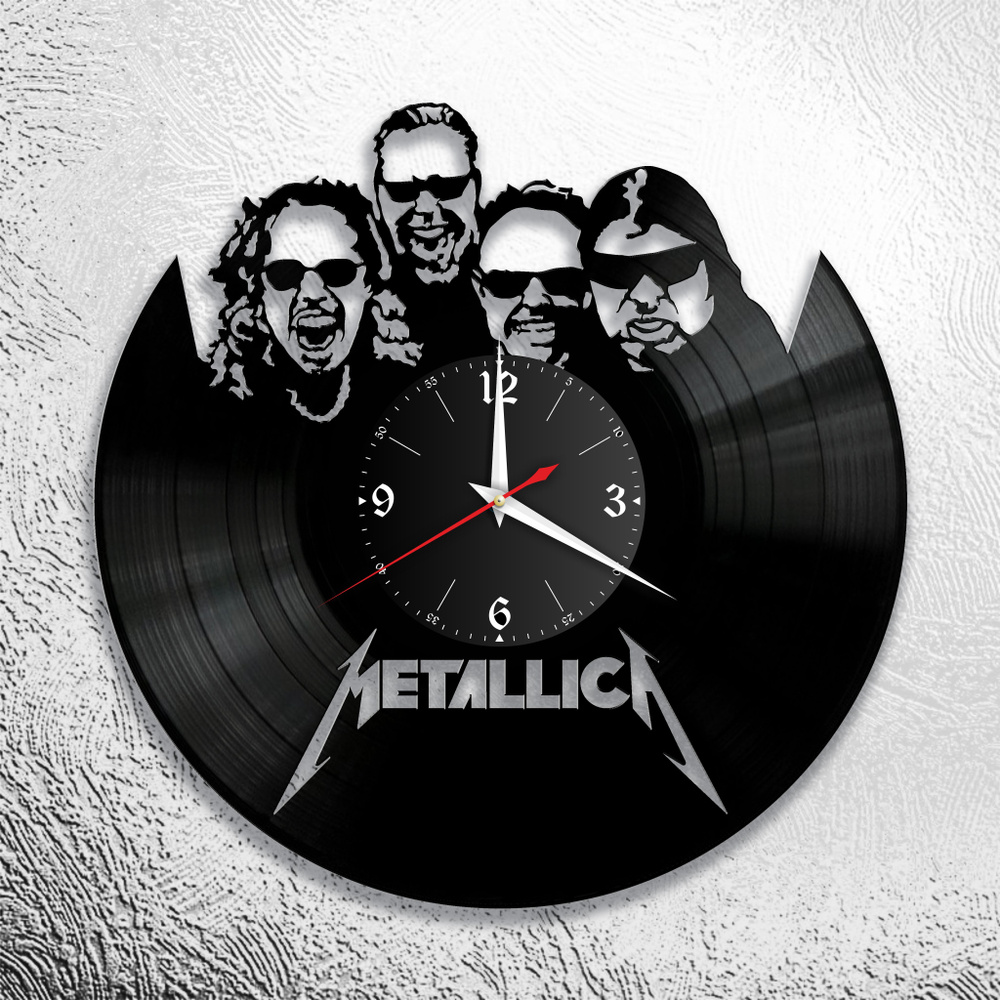 Настенные часы "Группа Metallica, Металлика, James Hetfield", 30 см #1