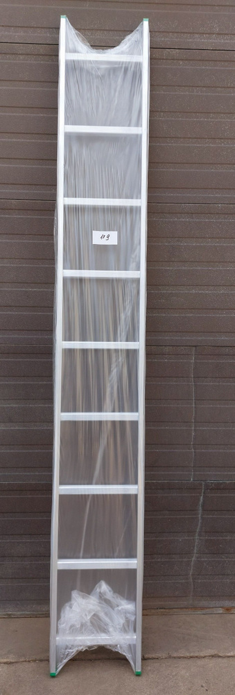Алюминиевая приставная лестница односекционная NORD 9ст.,(1х9) высота 2,37м  #1