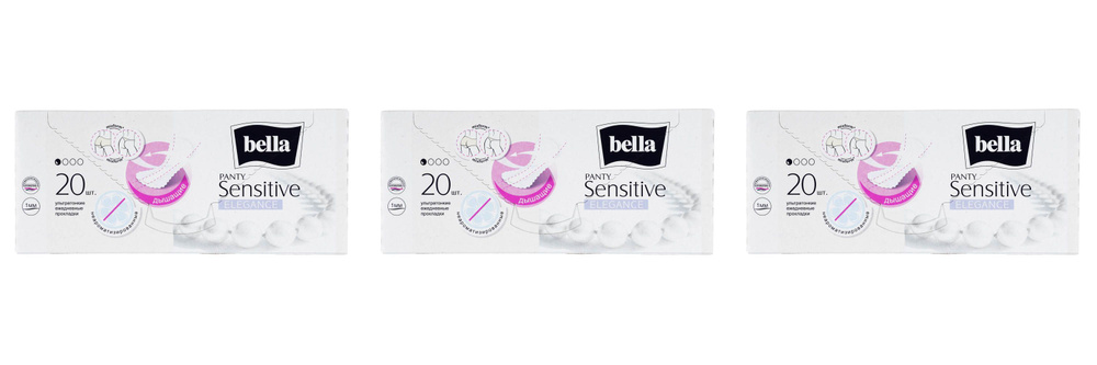 BELLA Прокладки ежедневные PANTY SENSITIVE Elegance, 20 шт,3 уп #1