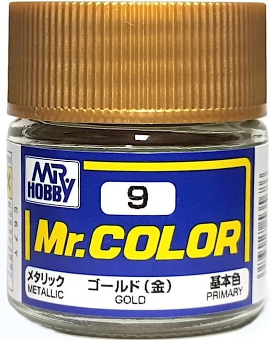 Краска акриловая на специальном разбавителе MR.HOBBY Mr.Color Gold, металлик, MH-C9  #1